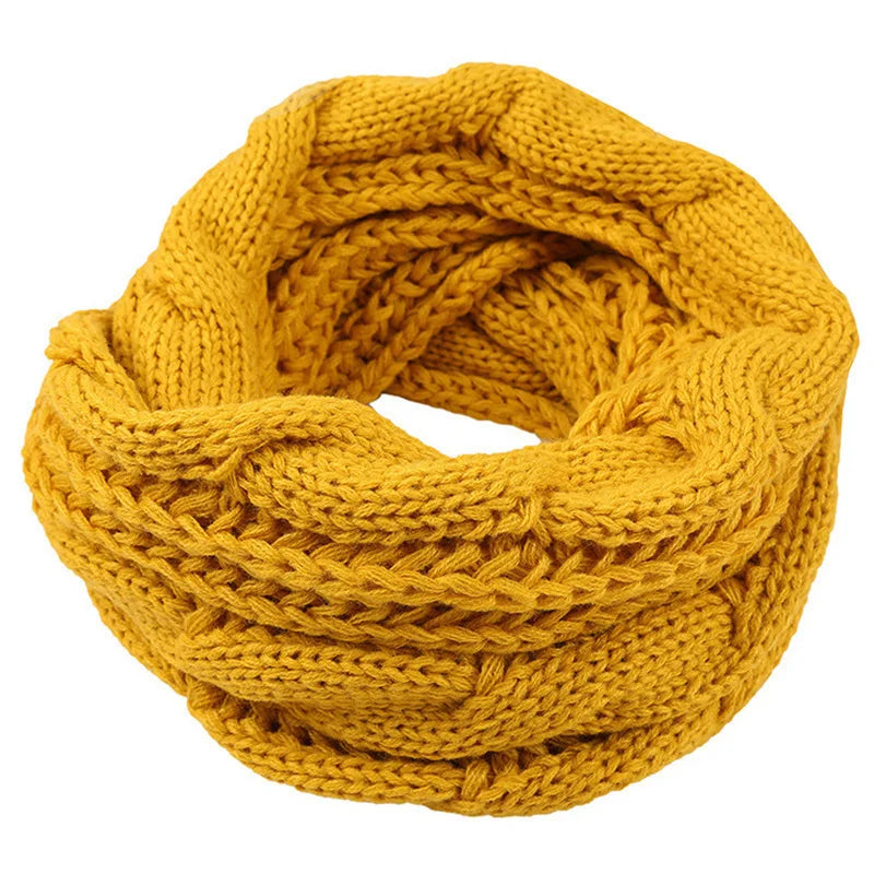 Color-Block Knit Loop Scarf