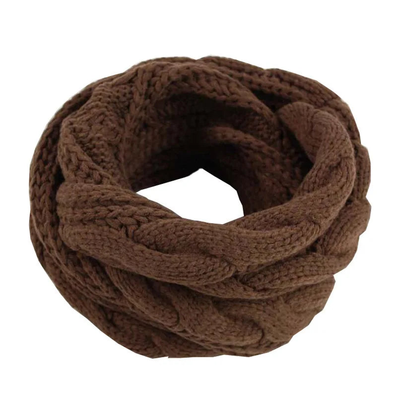 Color-Block Knit Loop Scarf