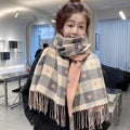 Heart Plaid Blanket Scarf