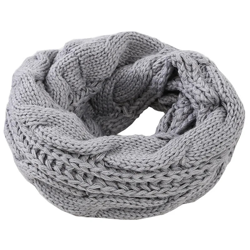 Color-Block Knit Loop Scarf