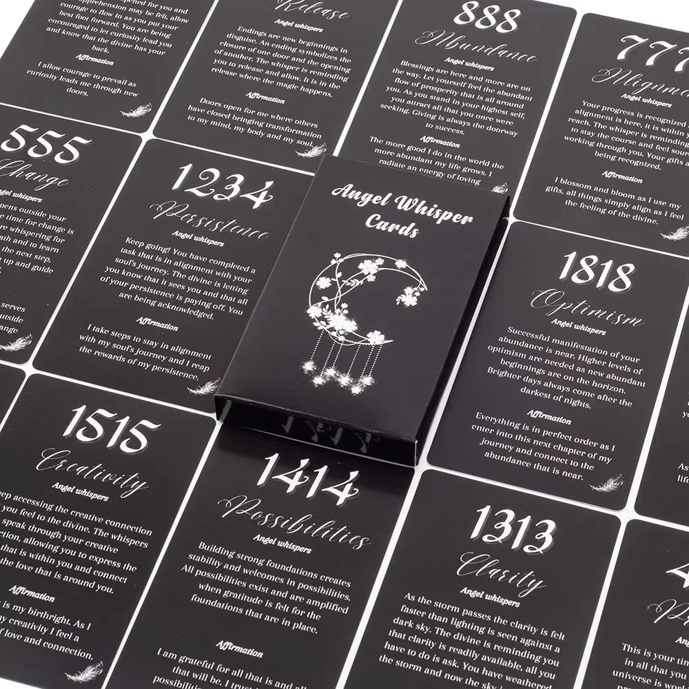 Angel Number Affirmation Cards, 26 Card Deck