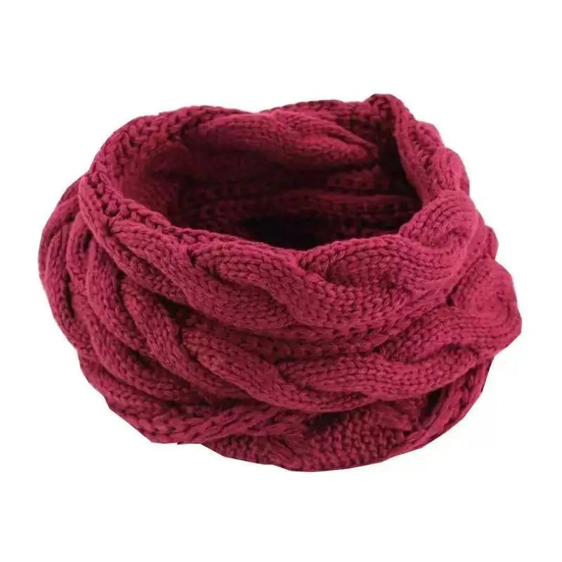Color-Block Knit Loop Scarf