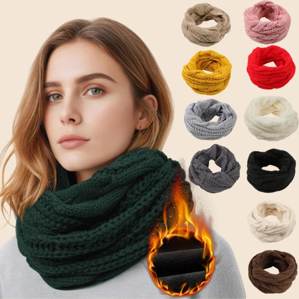 Color-Block Knit Loop Scarf