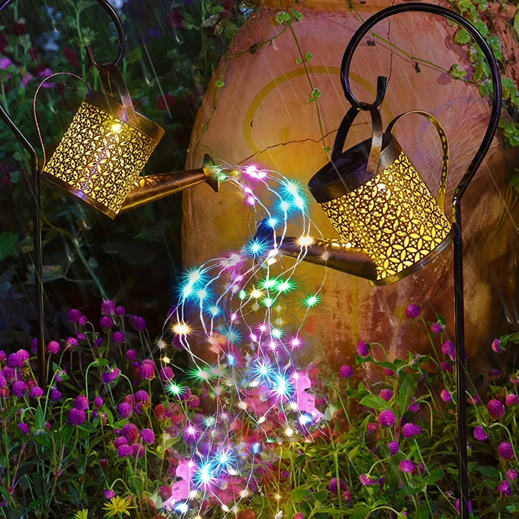 Solar Watering Can Garden Lantern