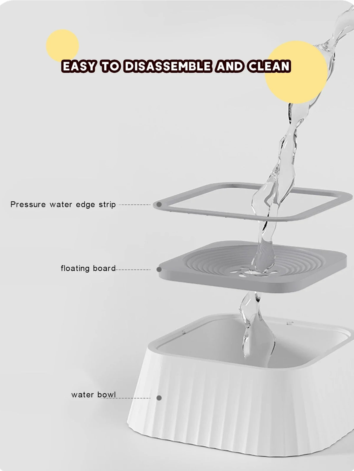 No-Spill Floating Dog Water Bowl