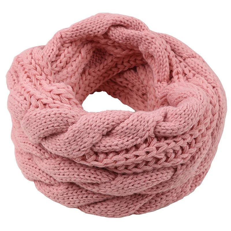 Color-Block Knit Loop Scarf