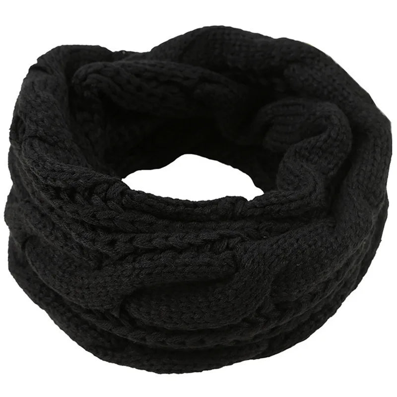 Color-Block Knit Loop Scarf