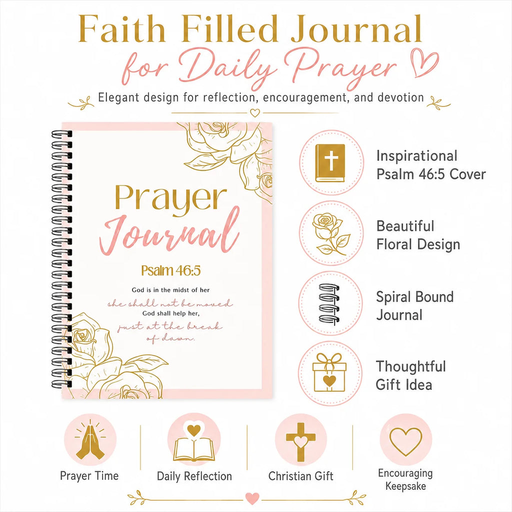Guided Prayer Journal, A5 Spiral Bound