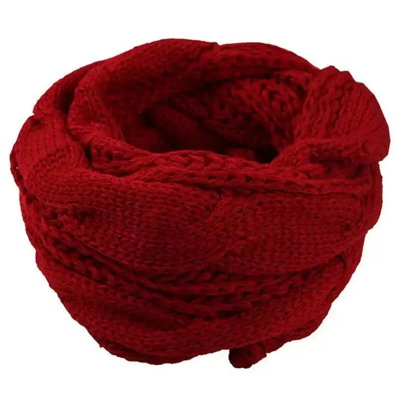 Color-Block Knit Loop Scarf