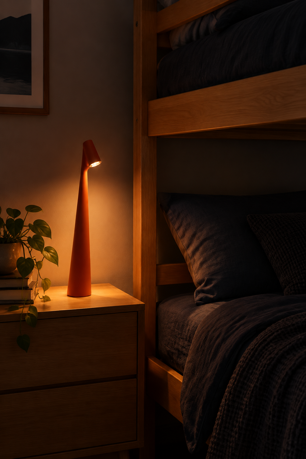 Glow Tube Cordless Lamp lighting up a relaxing evening at home
