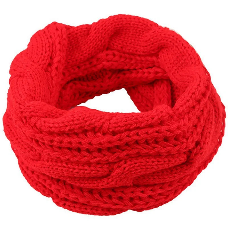 Color-Block Knit Loop Scarf