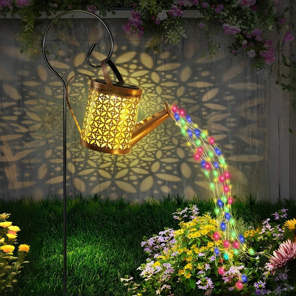 Solar Watering Can Garden Lantern
