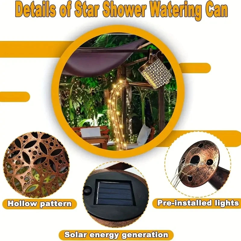 Solar Watering Can Garden Lantern