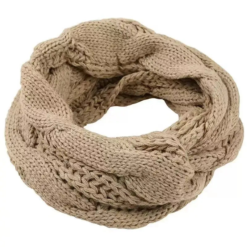 Color-Block Knit Loop Scarf