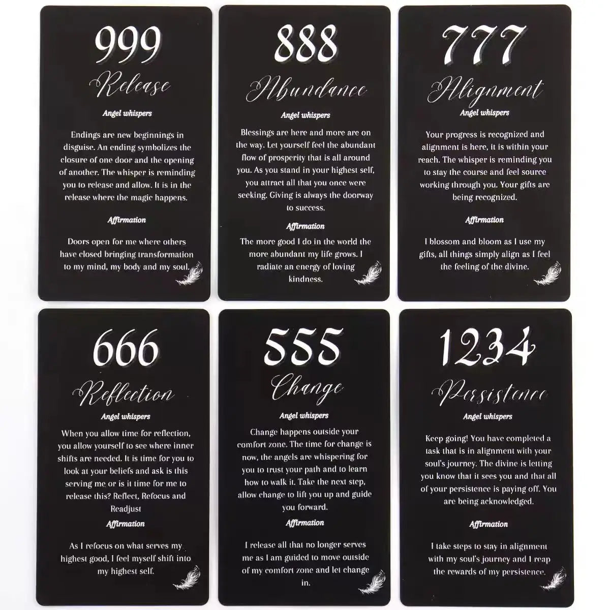 Angel Number Affirmation Cards, 26 Card Deck