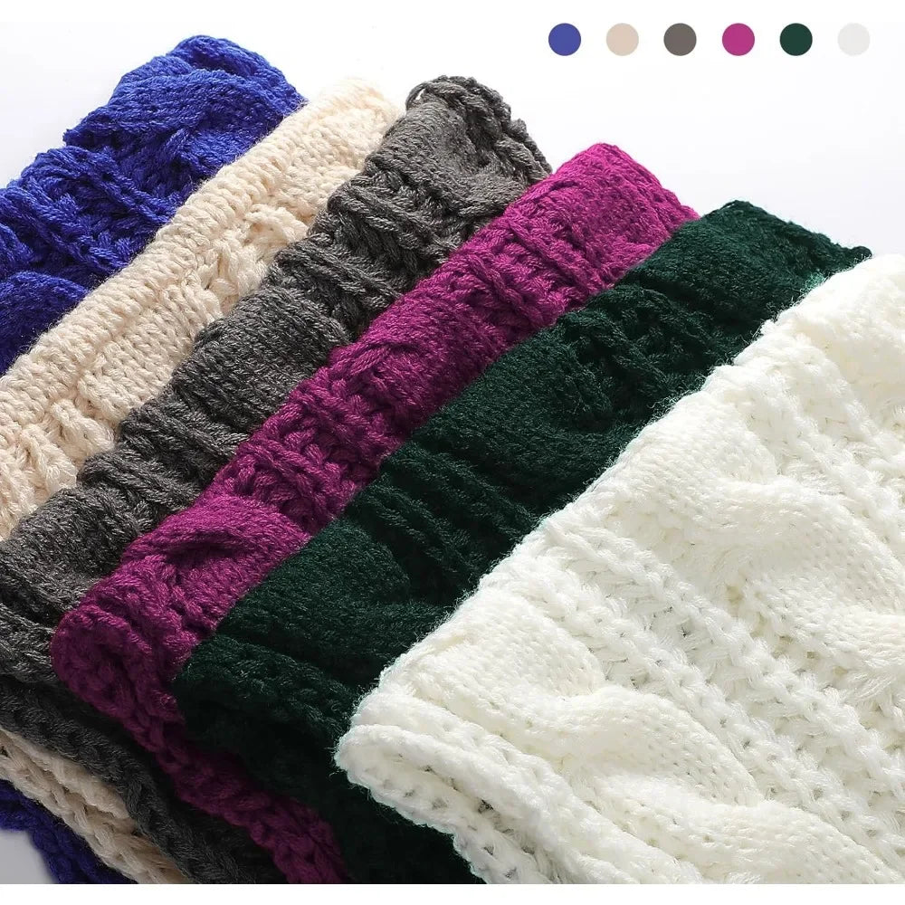 Color-Block Knit Loop Scarf