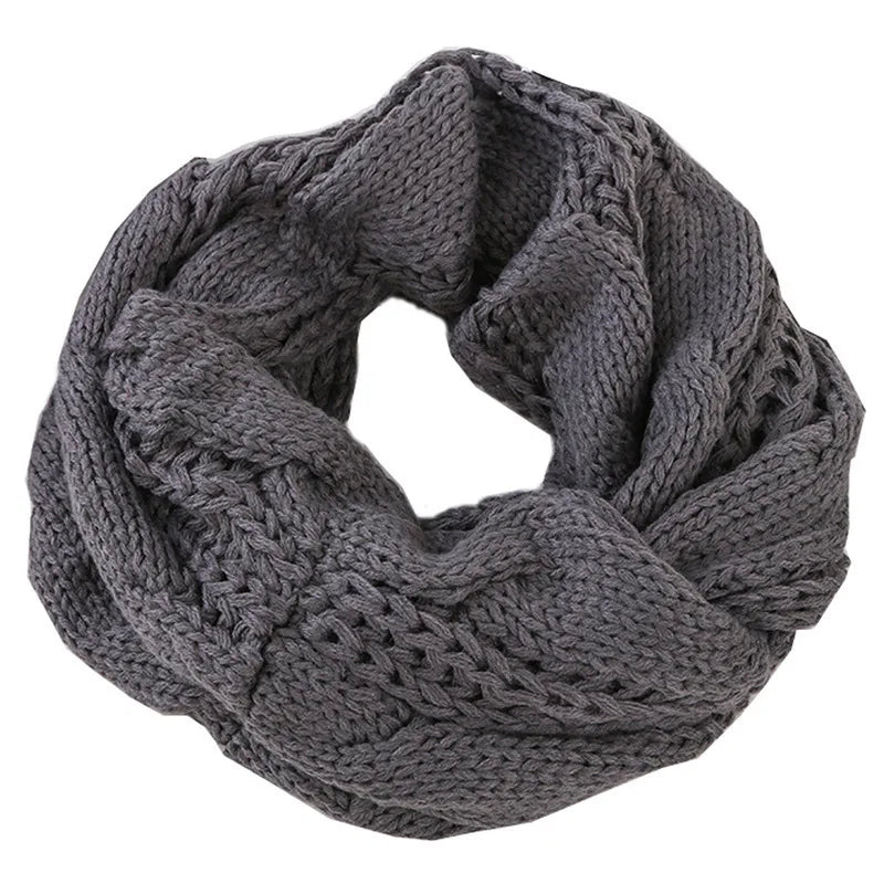 Color-Block Knit Loop Scarf