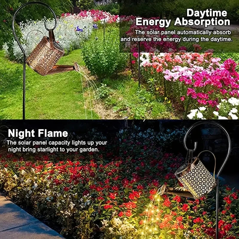 Solar Watering Can Garden Lantern