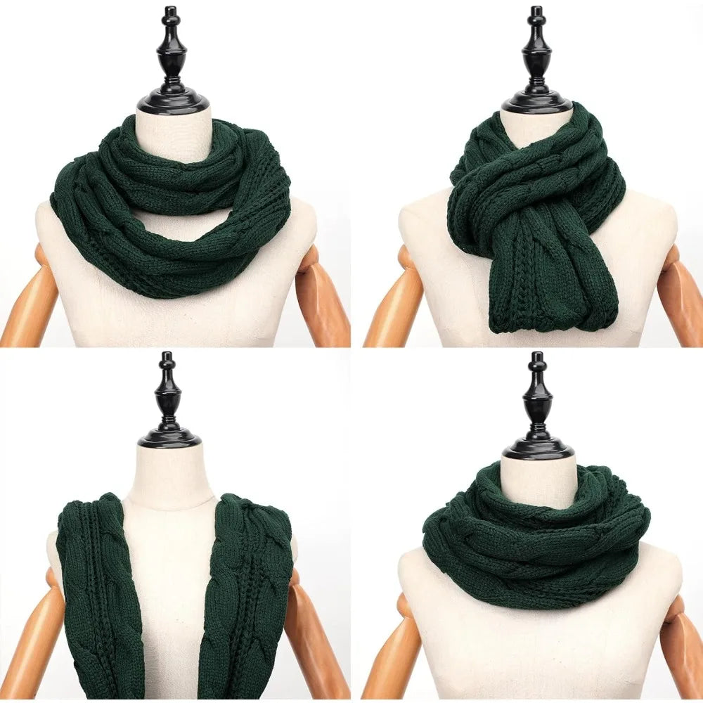 Color-Block Knit Loop Scarf
